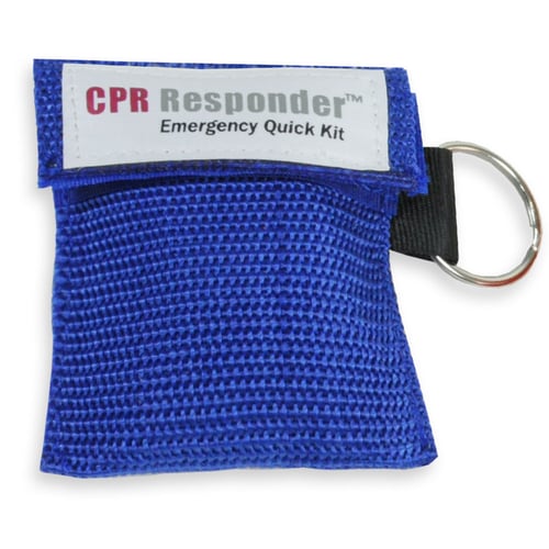 CPR Responder Keychain Barrier Blue