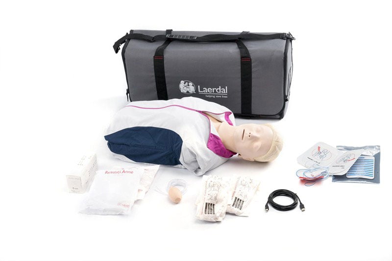 Laerdal Resusci Anne QCPR AED Torso w/Carry Bag - Rechargeable