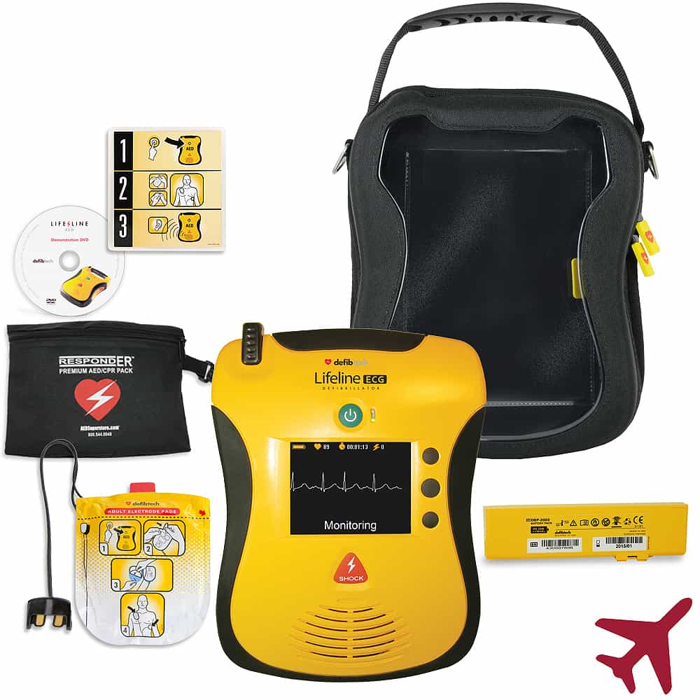 Defibtech Lifeline ECG AED for Aviation