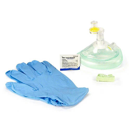 Laerdal Pocket Mask Oxygen Inlet Head Strap In Re Sealable Poly Bag