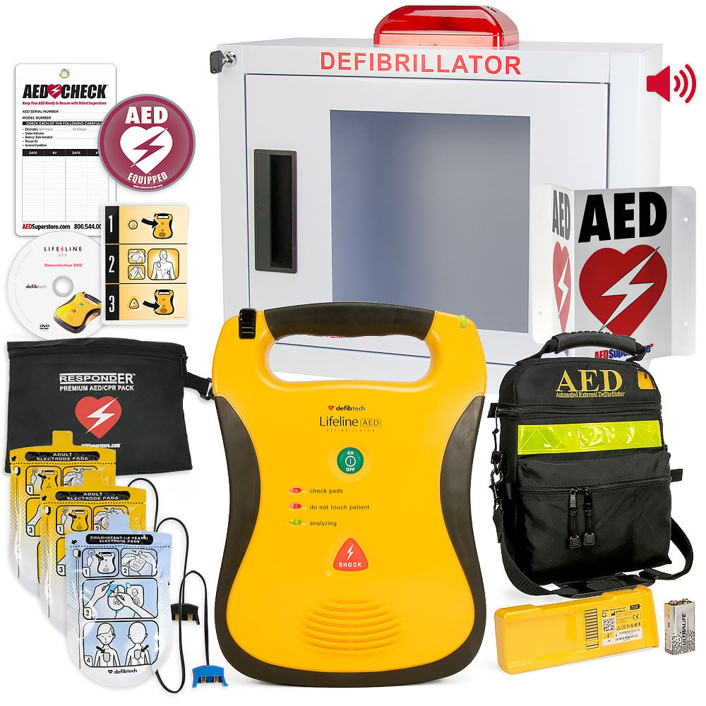 Defibtech Lifeline and Lifeline AUTO AEDs - Value Package For Church