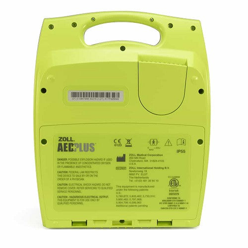 ZOLL AED Plus Defibrillator Back Side