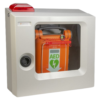 Cardiac Science Standard Size Wall Mount AED Cabinet with Alarm and Strobe