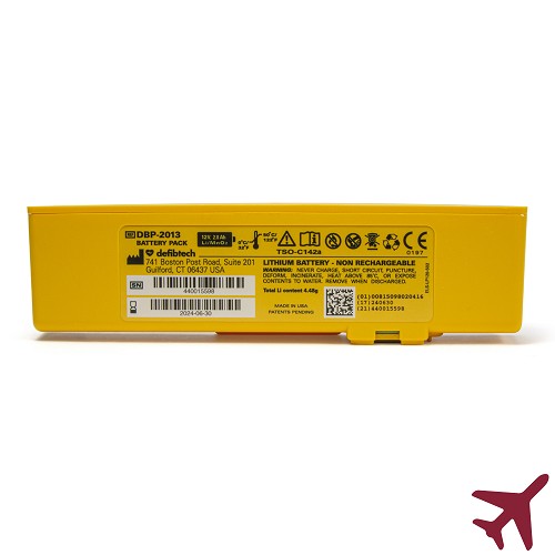 Defibtech 4-year Aviation Battery for Lifeline VIEW ECG PRO AEDs