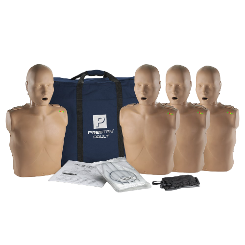 PRESTAN Professional Manikin Dark Skin Adult 4-Pack with CPR Monitor