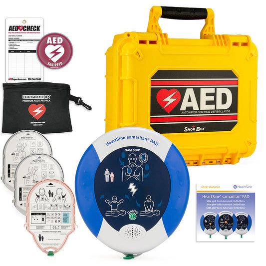 HeartSine Samaritan 360P PAD AED Mobile Responder Value Package Fully Automatic