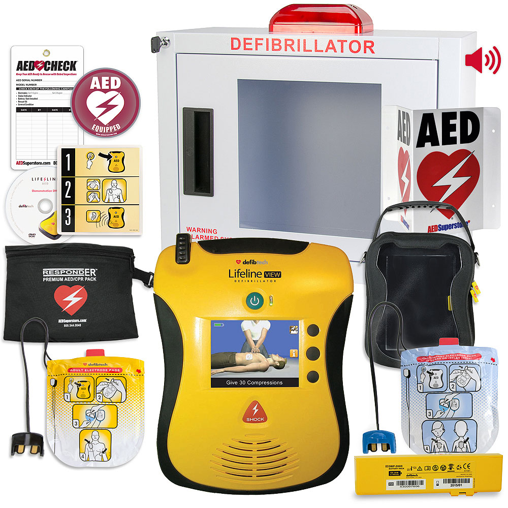 Defibtech Lifeline VIEW / ECG AEDs School Package