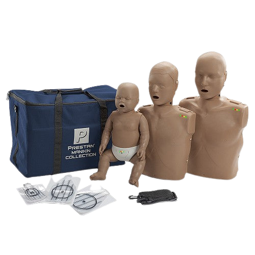 Prestan Collection Dark Skin Manikins with CPR Monitor