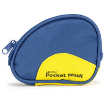 Load image into Gallery viewer, Laerdal Pocket Mask w/Oxygen Inlet &amp; Head Strap w/Gloves &amp; Wipe in Blue Soft Pack
