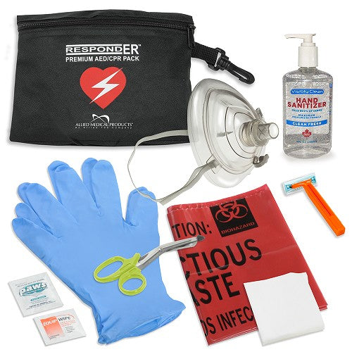 RespondER® Ultimate CPR/AED Pack with RespondER® Mask & Hand Sanitizer in Nylon Pouch - For Resale