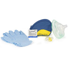 Load image into Gallery viewer, Laerdal Pocket Mask w/Gloves and Wipe in Blue Soft Pack
