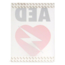 Load image into Gallery viewer, AED Flat Wall Sign -Black &amp; Red on White
