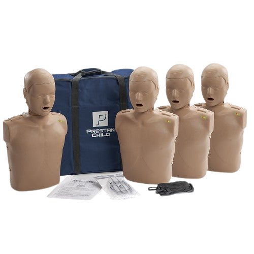 Prestan Child Dark Skin Manikin 4-Pack with CPR Monitor