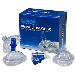 WNL Practi-MASK® Adult/Child CPR Training Masks & Valves Combo Pack by WNL Products