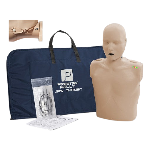 Prestan Professional Adult Jaw Thrust Medium Skin Manikin with CPR Monitor