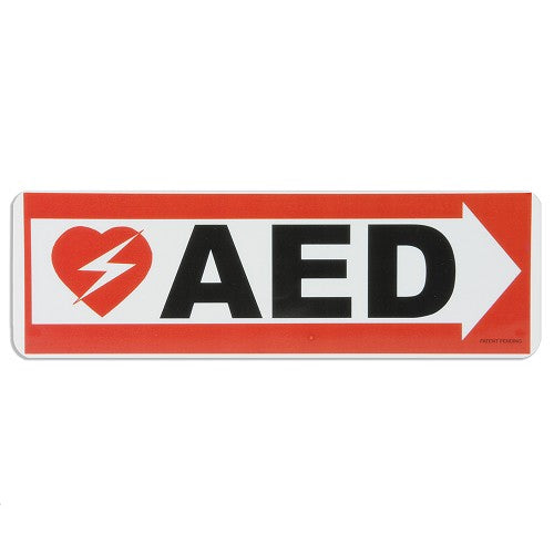 AED Right Arrow Wall Sign