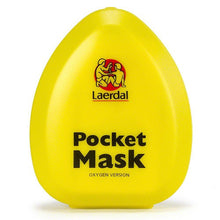 Load image into Gallery viewer, Laerdal Pocket Mask w/Oxygen Inlet &amp; Head Strap w/Gloves &amp; Wipe in Yellow Hard Case
