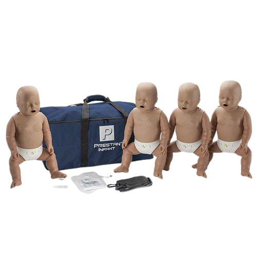 Prestan Infant Dark Skin Manikin 4-Pack with CPR Monitor