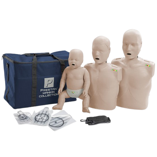 Prestan Collection Medium Skin Manikins with CPR Monitor