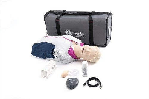 Laerdal Rechargeable Resusci Anne QCPR Torso w/Airway Head w/Carry Bag