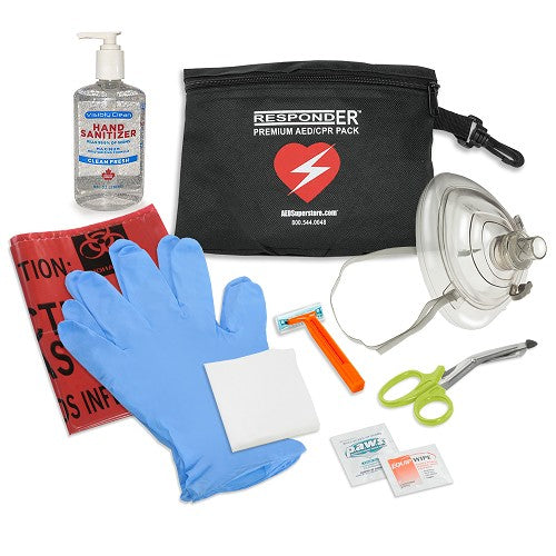 RespondER® Ultimate CPR/AED Pack with RespondER® Mask & Hand Sanitizer in Nylon Pouch