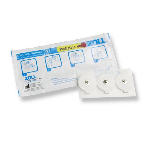 ZOLL 3pk Pediatric ECG Electrodes (100 pouches, 300 Electrodes)