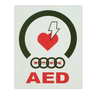 Flat AED Wall Sign by JL Industries