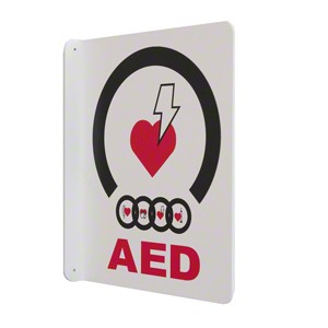 90º AED Wall Sign by JL Industries