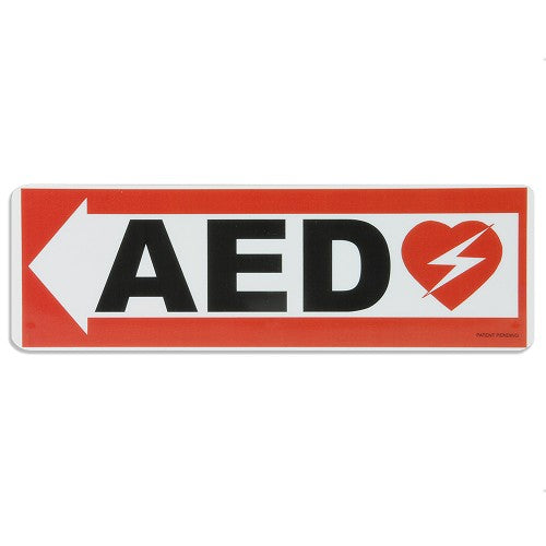 AED Left Arrow Wall Sign