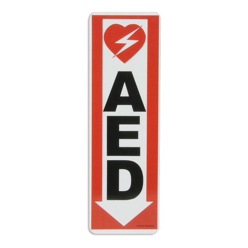 AED Down Arrow Wall Sign