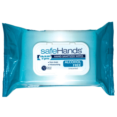 SafeHands Wipes Case of 24 Packs, 72ct. Each